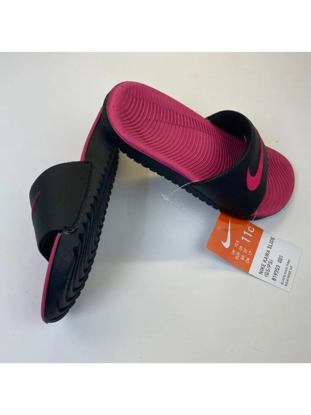 Girl's Youth Nike Kawa Slide (GS/PS) Slides Sandals Shoes 819353 001 size 11 New
